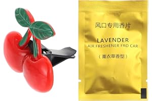 FAVOMOTO Cute Acrylic Cherry Air Freshener Vent Clips - Pendant Ornaments for Scent Diffusion and Interior Decoration