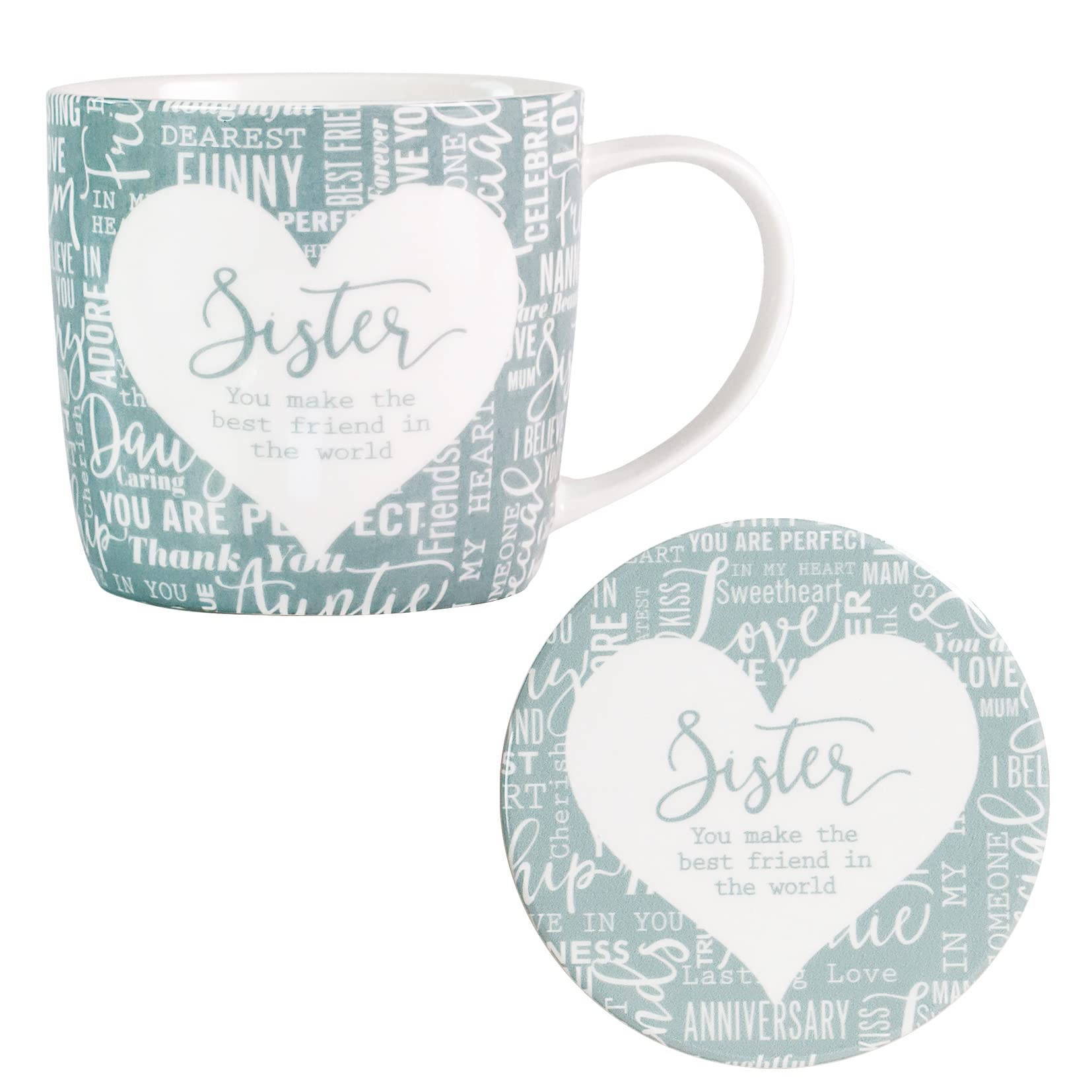 Said with Sentiment 7155 Sister Mug & Coaster Set