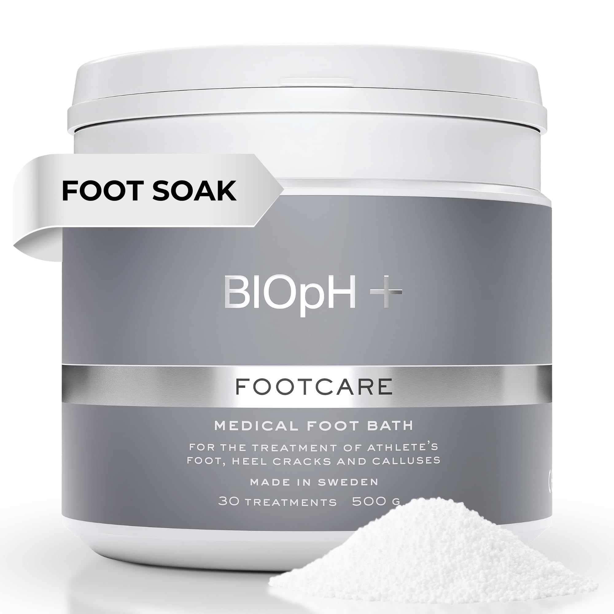 BIOpH+ Footcare 500 g - Antifungal Foot Soak for Spa & Bath - Athlete's Foot Treatment, Cracked Heels and Callus Treatment