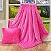 DECOSY Super Soft Faux Fur Couch Throw Blanket Hot Pink 60