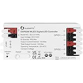 GLEDOPTO ESP8266 WLED LED Controller Dynamic RGB IC Atmosphere DIY Lighting App Control Work with Alexa Easy Wiring for WS2811 WS2812 SK6812 TM1814 WS2813 WS2815 Addressable FCOB Strip Light, White