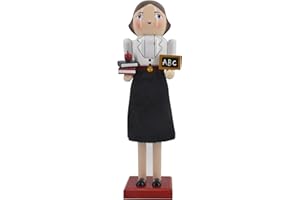 TX USA Corporation 14" Holiday Mantel Display Teacher Lady Theme Christmas Nutcracker Figurine