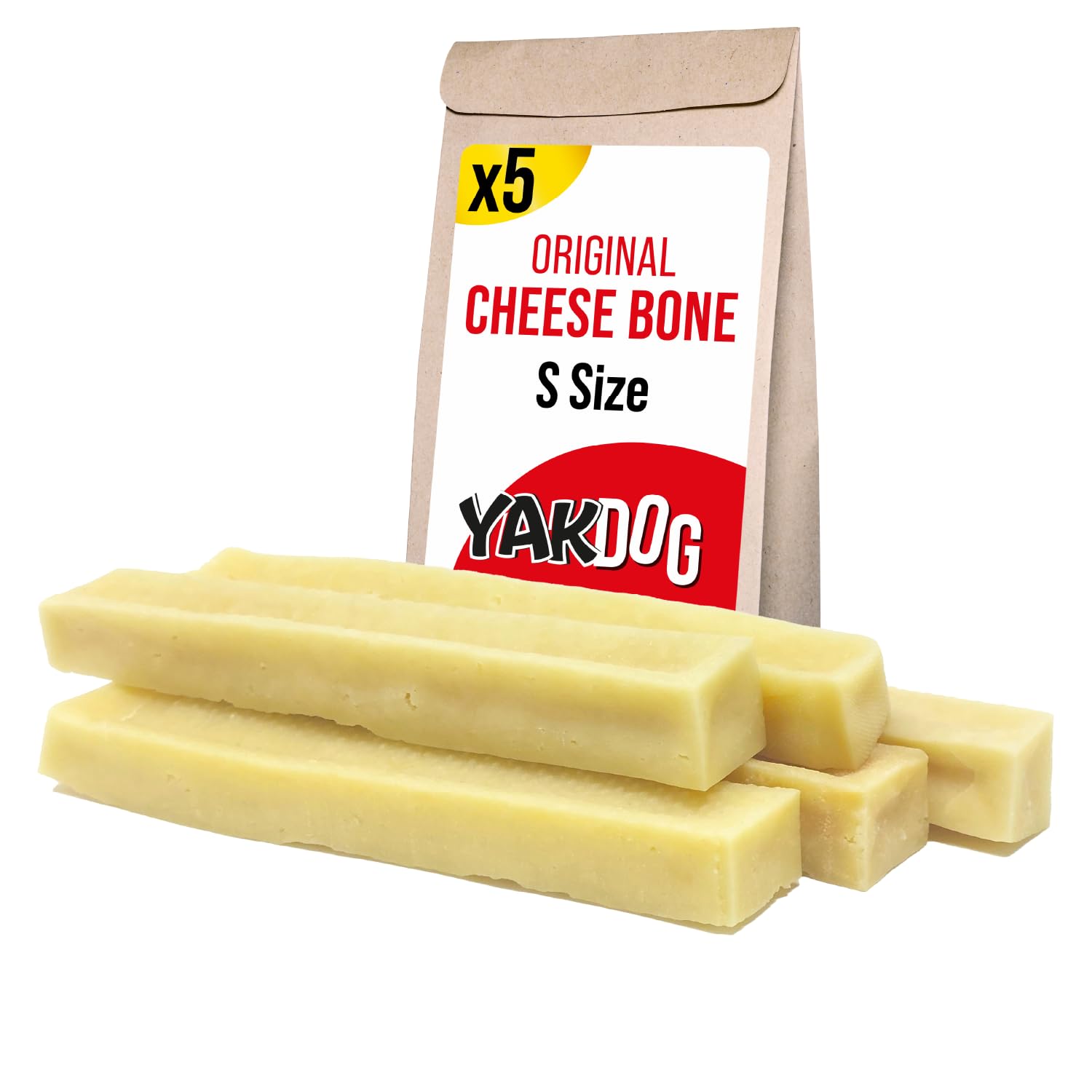 YAKDOG - Cheese Sticks for Dogs - Long-Lasting Chew Treats - 100% Natural - Traditional Himalayan - Made in Belgium - L - 3 Unit