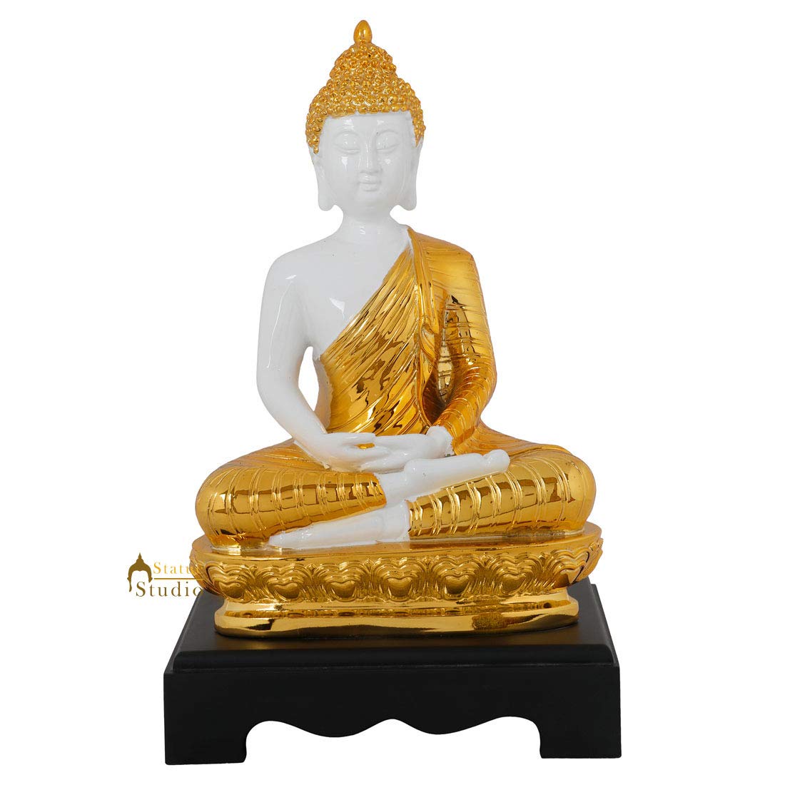 Statuestudio Polystone Buddha Statue for Home Decor Diwali Office Corporate Gift Meditation Showpiec