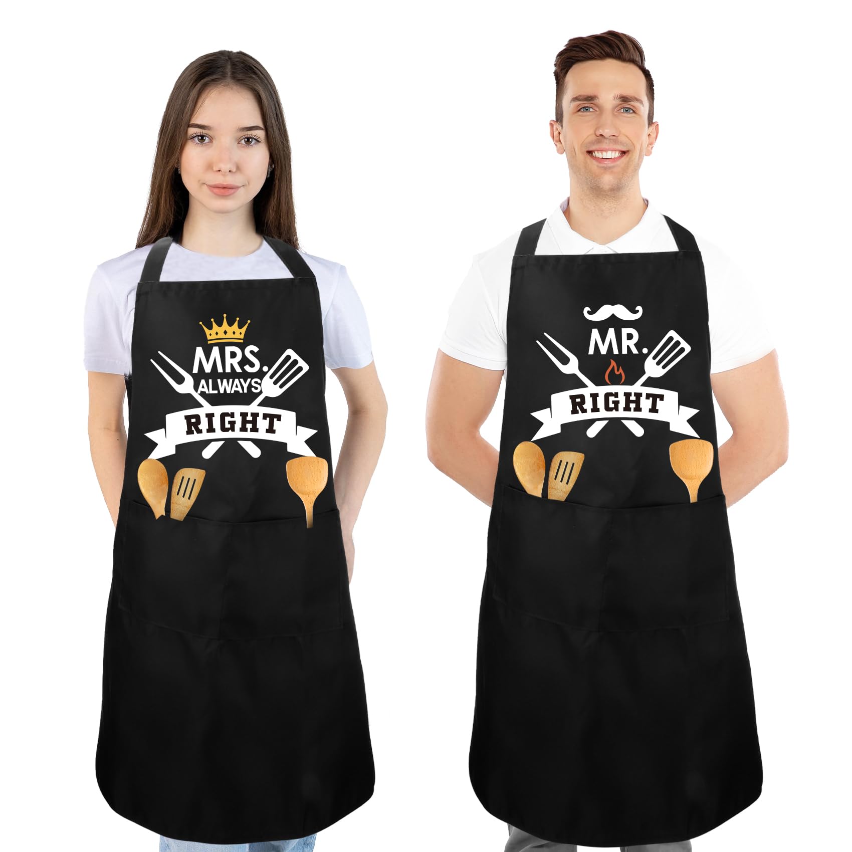 Diulinep Wedding Gifts Mr And Mrs Gifts Aprons For Women Men Engagement Gifts For Couples Kitchen Gifts Mens Aprons For Cooking Kitchen Apron For Women Men Matching Couple Gifts Chef Aprons For Men