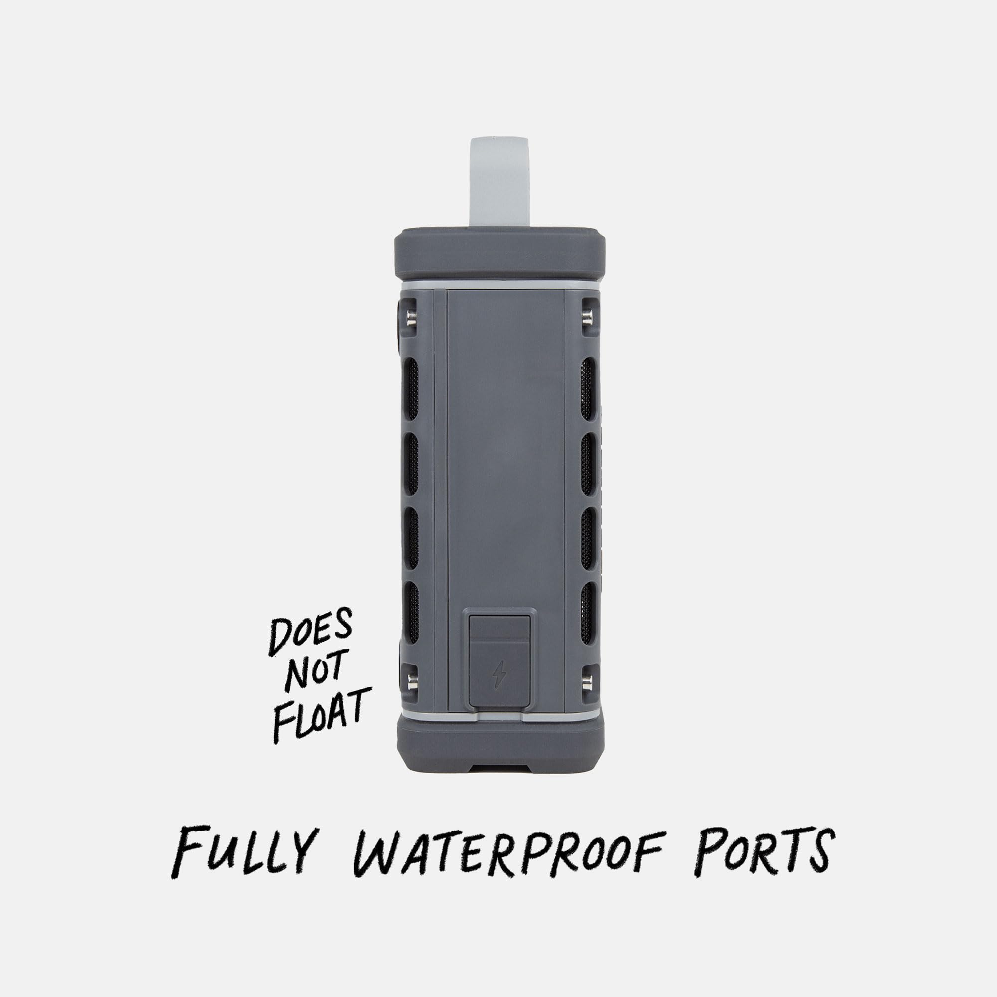 Turtlebox Ranger: Loud! Outdoor Portable Bluetooth 5.4 Speaker | Rugged, Waterproof, Ultra-Portable | Plays to 105 db, Deep Bass, Shockproof, Unlimited Pairing for Full Stereo Experience, Gray