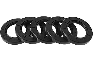 Motoforti Universal Oil Seal TC Double Lip W Steel Spring Seal Ring Rotary Shaft Seal 35x56x8mm High Pressure NBR Rubber Black 5 Pcs