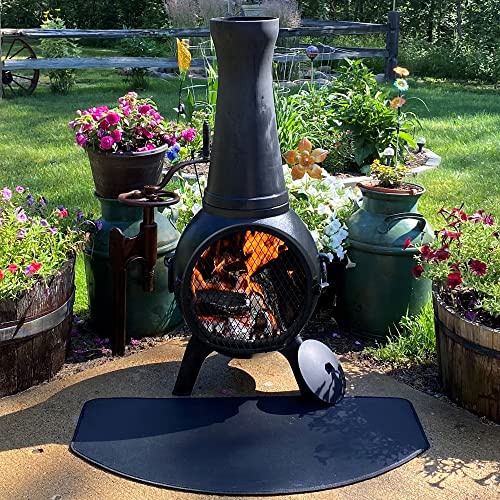 Prairie Fire Chiminea Fireplace by The Blue Rooster RustFree Cast