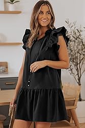 Dokotoo Womens 2024 Spring Summer Drawstring V-Neck