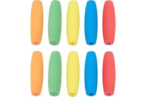 Foam Grip Aids – 10 Pack EVA Built Up Handle Tubes For Utensils And Tools | Non Slip Oval Grip Covers For Elderly Assistance,