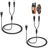 2-Pack Charger Cord for Bousnic Dog Shock Collar RS2A and RS2B | 2-in-1 Training Collar USB Charging Cable