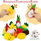 Inbeby Sensory Bean Bags 12 Fruit Textures Fine Motor Toys with Storage view 4