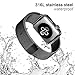 FARSIC Wrist Band for 42mm - Magnet Lock, No Buckle Needed, Soft, Smooth - Stainless Steel Link Bracelet Strap Replacement Wrist Band - Black