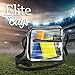 EliteBags Clear Cross Body Messenger Tote Shoulder Bag w Adjustable Strap, NFL Stadium Approved Vinyl Purse, Black Trim