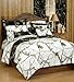 Realtree AP Black Camo 7 Pc Queen Reversible Comforter Set & AP White Camo Sheet Set - Entire Set Includes: (1 Queen Reversible Comforter, Sheets, 2 Pillow Cases, 2 Pillow Shams)