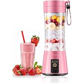 Handheld Juice Blender, On-the-Go Blender Cups Make Protein Shakes | BAP-Free Mini Blender with Powerful Blending 6 Stainless Steel Blades, High Blending Speed Freshly Squeezed Anytime, Anywhere