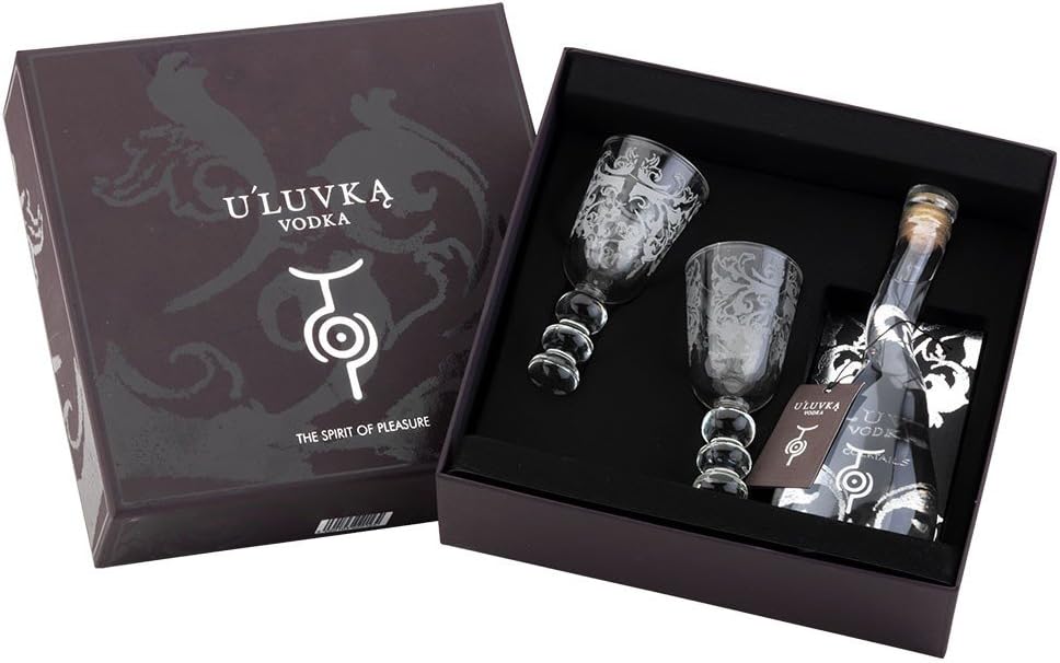 Uluvka Polish Vodka Gift Set with Glasses Amazon.co.uk Beer, Wine