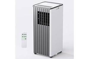 FIOGOHUMI 12000BTU Portable Air Conditioners - Portable AC Unit with Built-in Dehumidifier Fan Mode for Room up to 450 sq.ft. - Room Air Conditioner with 24H Timer & Remote Control Window Mount Kit