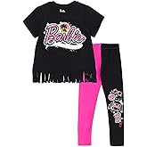 Barbie Girls T-Shirt and Leggings Outfit Set Toddler to Big Kid Sizes (2T - 14-16)