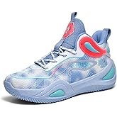 KIUSMETY Womens Mens Basketball Shoes High Top Fashion Volleyball Sneakers Breathable Lace Up Non Slip Sport Outdoor Shoe for Unisex