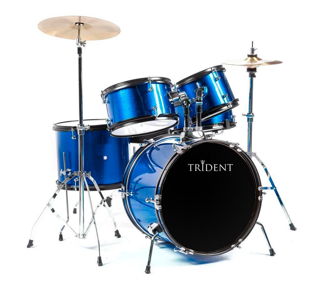 NEW Trident Drum Set 5 PCS Complete Adult Set Cymbals Full