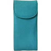 ili New York Double Flap Leather Eyeglass Case, Soft 2-in-1 Dual Glasses Pouch for Sunglasses and Reading Glasses