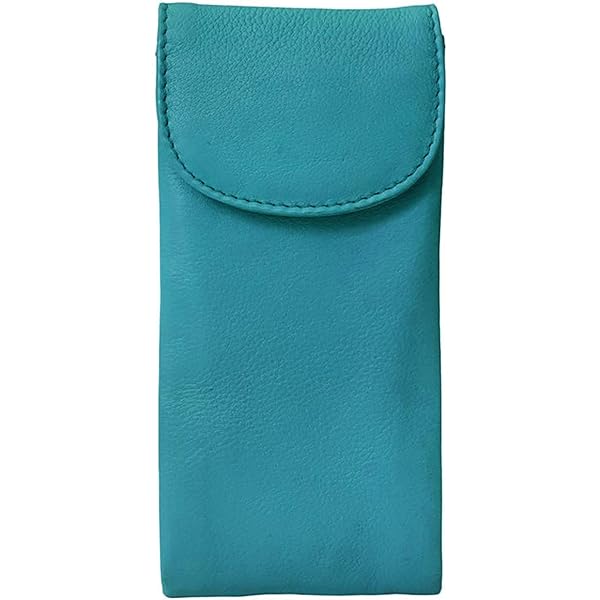 Funda Cuero Auténtico Para Gafas - Hecha A Mano - Tamaño 17x7 Cm - Cierre De Presión - Unisex