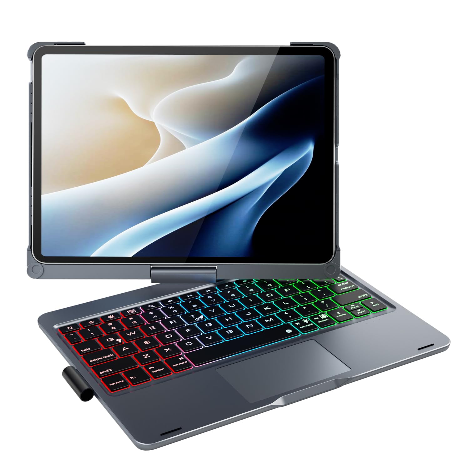 Photo 1 of doqo for iPad Air 11 and iPad Pro 11 case with Keyboard,360° Rotatable Keyboard case for iPad Air 11 M3/M2,air 5th,4th 10.9,iPad Pro 11(4th,3rd,2nd,1st Gen) with Multi-Touch Trackpad (Gray)