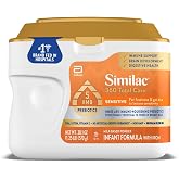 Similac 360 Total Care Sensitive Baby Formula Powder, 5 HMO Prebiotic Blend | Infant Formula for Babies with Lactose Sensitivity Immune System, Brain Development &amp; Digestive Health Support, 20.1 oz tub