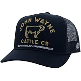 HOOEY John Wayne Cattle Co. Trucker Hat - Adjustable Snapback, Mesh Baseball Cap