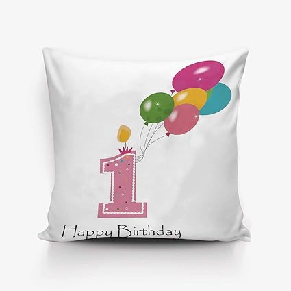 Amazon Com Yoliyana 1st Birthday Decorations Soft Throw Pillow