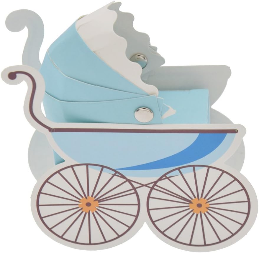 Hongma 10pcs Candy Box Baby Shower Favours Box Candy Sweet Gift Chocolate Box Baby Carriage for Baby Shower Birthday Party
