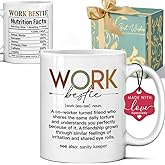 Work Bestie Gifts for Friends, Bestie, Work Bestie Nutrition Facts, Appreciation Gifts for Coworkers, Unique Gift for Coworker Leaving, Friends Coffee Mug 11OZ