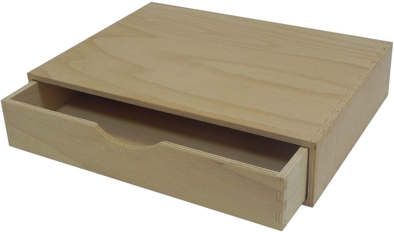 Einzelne Holzschublade – Schreibtisch Aufbewahrung A4 Basteln Decoupage