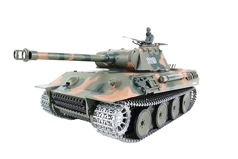 XciteRC 35509000 RC Panzer Modellpanzer Panther, RTR Professional 1:16 mit Fernsteuerung, camouflage grün