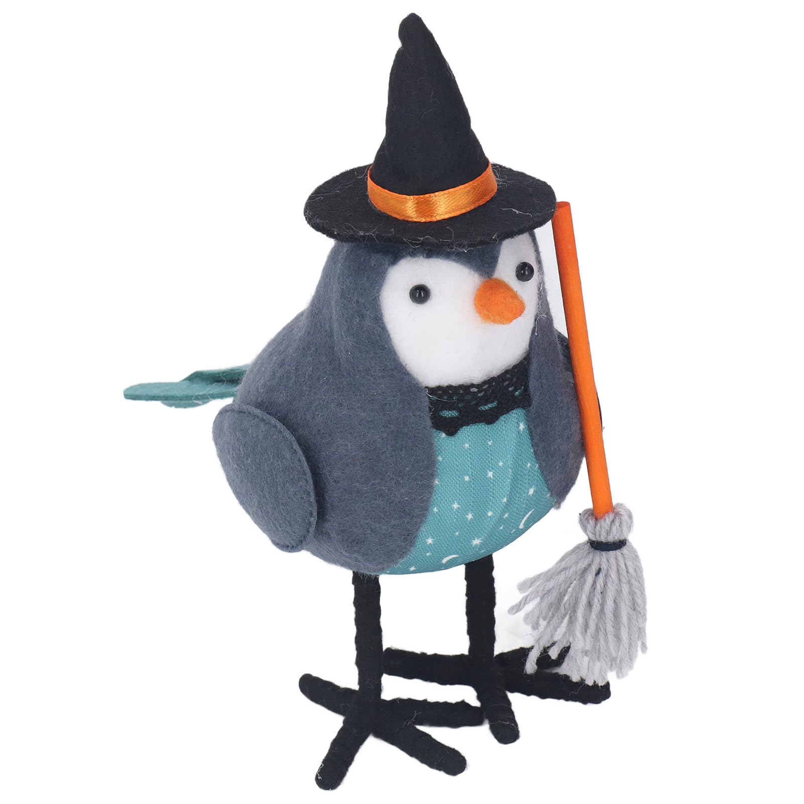 Yunir Fabric Bird Decoration Tabletop Decoration, Handmade Fabric Bird Grab A Broom, Cute Standing Decoration Window Home Decoration, As A Lovely