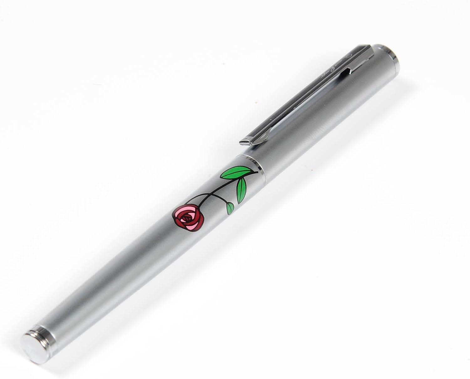 Sea Gems Fountain Pen in a Mackintosh Rose Design, Red Green - Image 4
