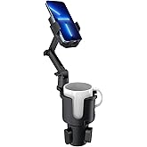 OUTXE Car Cup Holder Expander+Phone Mount, Adjustable Large Cupholder Extender Extra Expandable Drink Adapter Universal for Auto Automotive Truck RV Driver Road Trip