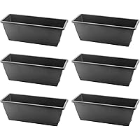 LEXININ 6 Pack 17 Inch Black Plastic Rectangular Window Planter Box, Window Vegetable Planter Box with Trays, Rectangular Flo