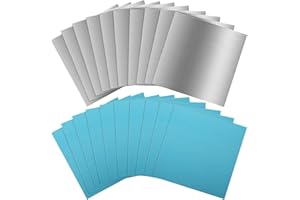 ZOFORTY 20 Pack 6061 T6 Aluminum Sheet Metal 6 x 6 x 1/64 Inch Flat Plain Aluminum Plate Covered with Protective Film, 6061 Aluminum Sheet Plate for Crafting, Finely Polished and Deburred