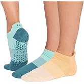TAVI Savvy Pilates Socks with Grips for Women | Soft Organic Cotton Knit, Patented Non-Slip Grip Sole, Arch Band Support, Wear for Yoga, Barre, Dance, Lagree