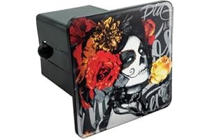 GRAPHICS & MORE Dia de Los Muertos Day of The Dead Woman Tattoo Tow Trailer Hitch Cover Plug Insert
