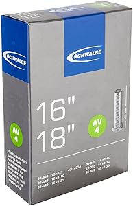 SCHWALBE Bike Tube - 40mm Schraeder/Auto (16 x 1.125-18 x 1.125-40mm Schraeder Valve - AV4)