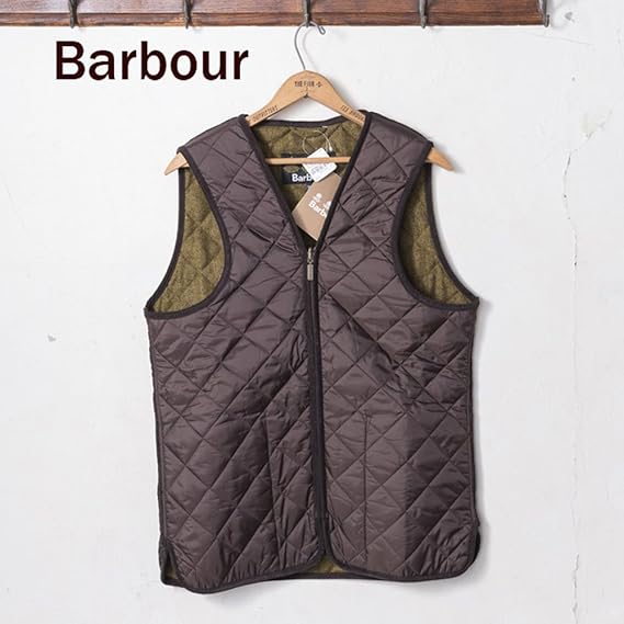 Amazon 正規販売店 Barbour バーブァー バブアー Sl Liner リバーシブルライナー キルティングライナー Yellow ゴールド ブラウン 40 Yellow ゴールド ブラウン ベスト 通販