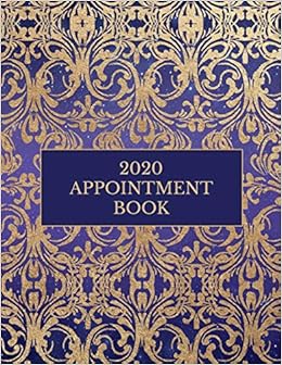 2020 Appointment Book Blue And Gold Velvet Design Daily Planner