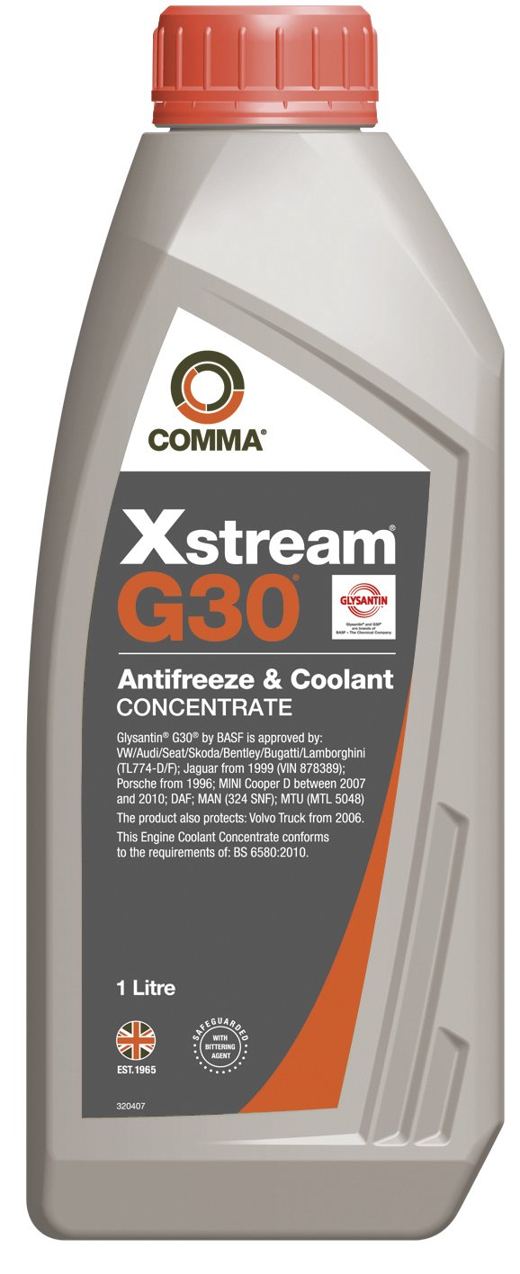 Comma XSR1L Xstream G30 Antifreeze and Coolant Concentrate, 1 Liter, Violet