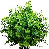 MIXCUTE Artificial Boxwood (Pack of 6), Fake Plants Faux Artificial Greenery Boxwood Stems for Wedding, Home, Farmhouse, Garden, Office, Hotel, Indoor, Outdoor Decor