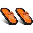 Partsam 2Pcs 6.5" Mid Turn Signal Amber Marker Light Rubber Mount 24 LED w/Reflex Lens Universal Waterproof 6 Inch Oval Led Mid-Ship Marker and Turn Signal Semi Truck Trailer Light