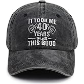 Gsspvii It Took Me 40 Years to Look This Good Hat for Women Men, Funny Adjustable Embroidery 40th Birthday Baseball Cap