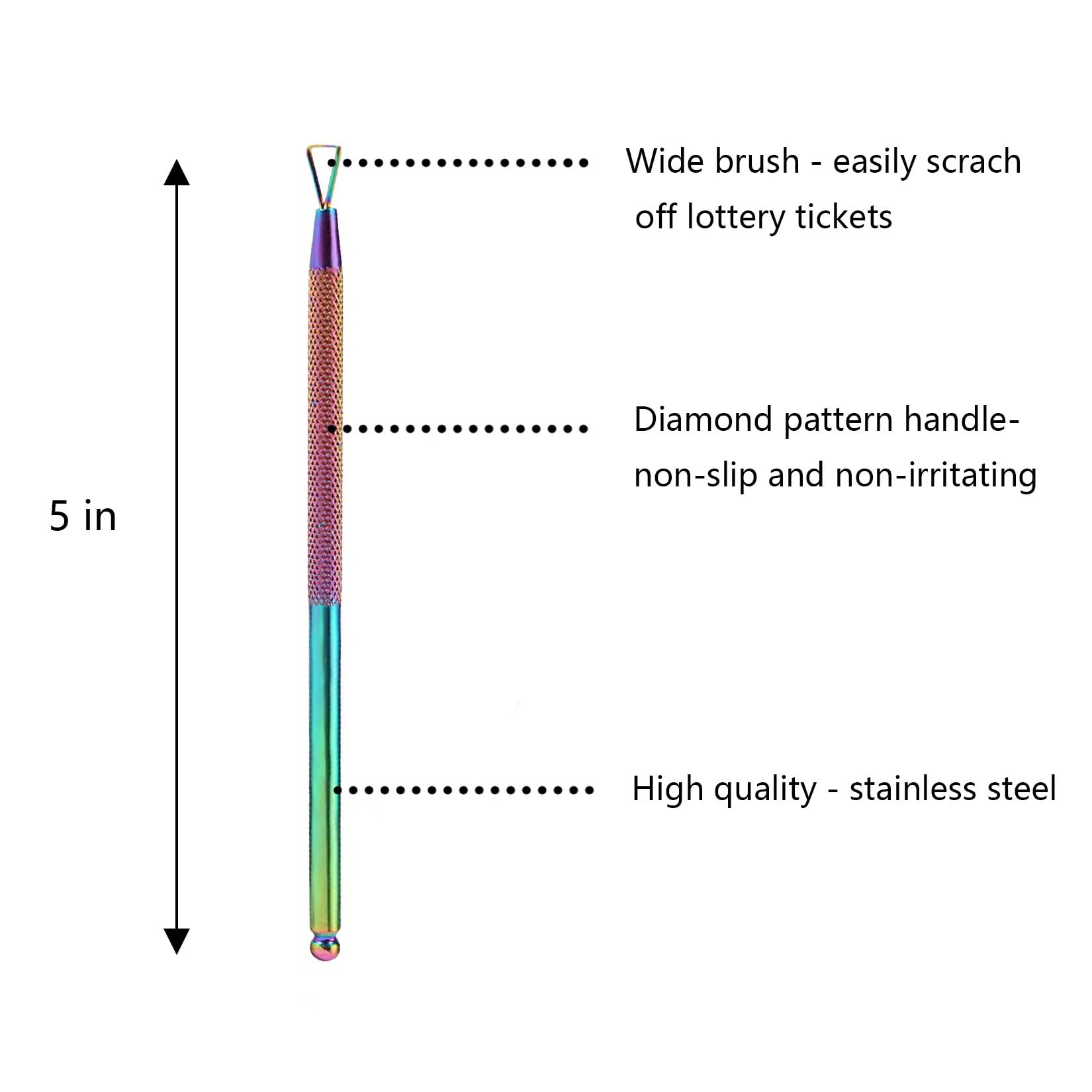 3PCS Lottery Ticket Scratcher Tool, Scratch Off Tool, Scratching Aid, Save Your Arthritic Hands, Rainbow